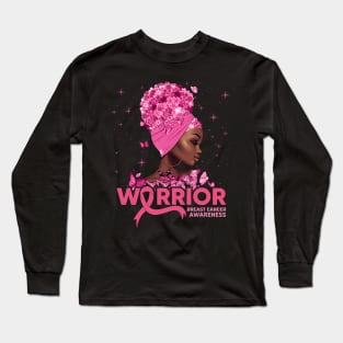 Breast Cancer Warrior Pink Ribbon Breast Cancer Awareness Long Sleeve T-Shirt